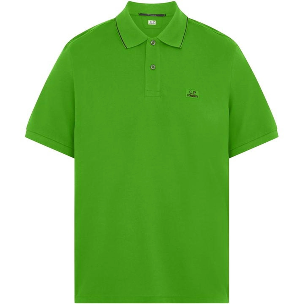 CP Company Short Sleeve Tipped Polo Shirt - Green